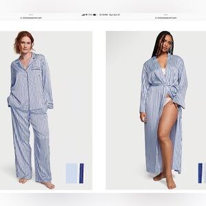 Victorias Secret NWT Satin Pajama and Robe Set